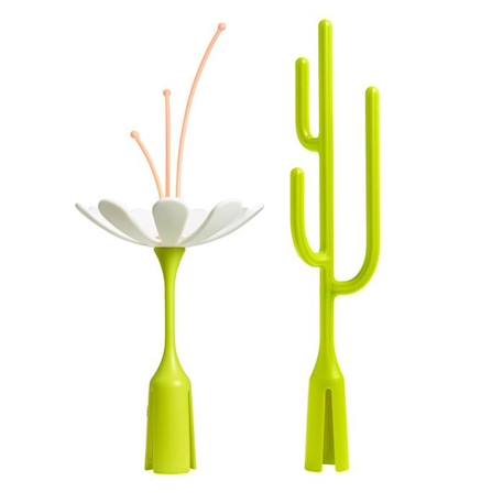 EGOUTTE BIBERON POKE & STEM - Kit 2 égouttoirs VERT 2 - vertbaudet enfant 