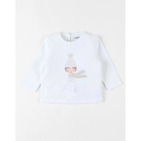 Bébé-T-shirt manches longues en jersey imprimé petite fille