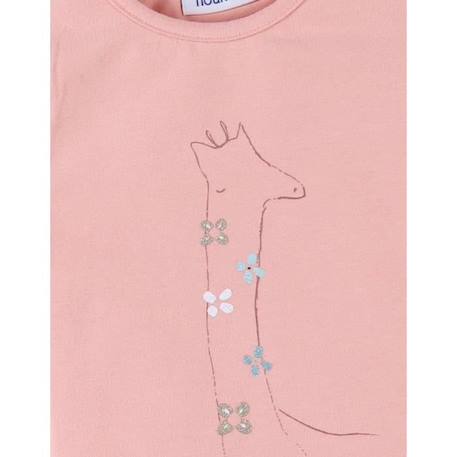 T-shirt manches longues motif girafe ROSE 3 - vertbaudet enfant 