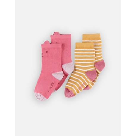 Set de 2 paires de chaussettes ROSE 4 - vertbaudet enfant 