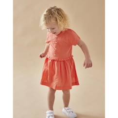 -Set robe + bloomer en popeline gaufrée