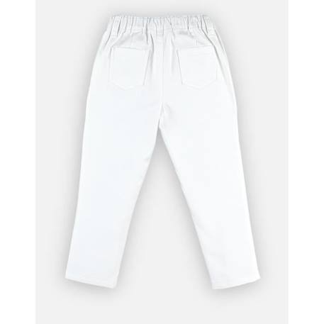 Pantalon blanc en twill BLANC 3 - vertbaudet enfant 