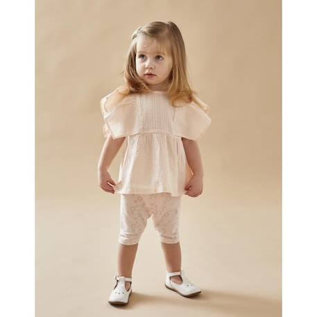 Bébé-Ensemble-Set blouse uni + legging imprimé