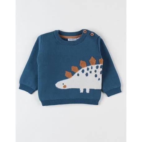 Pull en tricot motif dinosaure BLEU 3 - vertbaudet enfant 