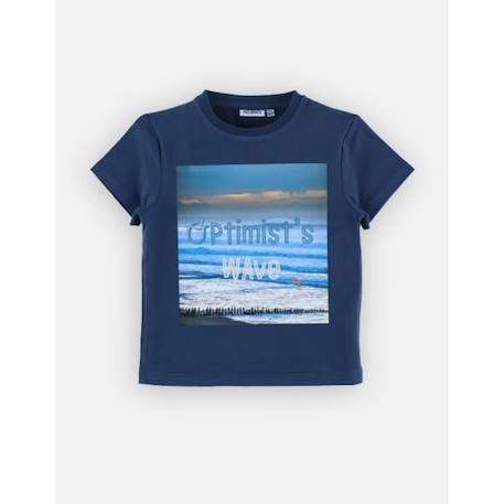 T-shirt en coton BIO BLEU 2 - vertbaudet enfant 
