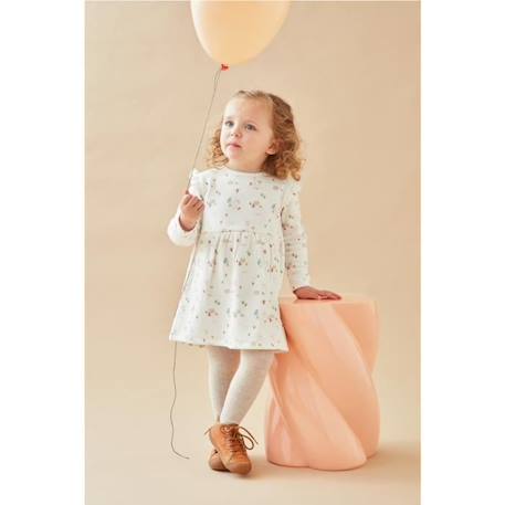 Robe imprimé lapin en Sweatoloudoux® BLANC 1 - vertbaudet enfant 