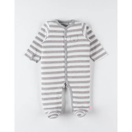 Bébé-Salopette, combinaison-Pyjama 1 pièce rayé en jersey