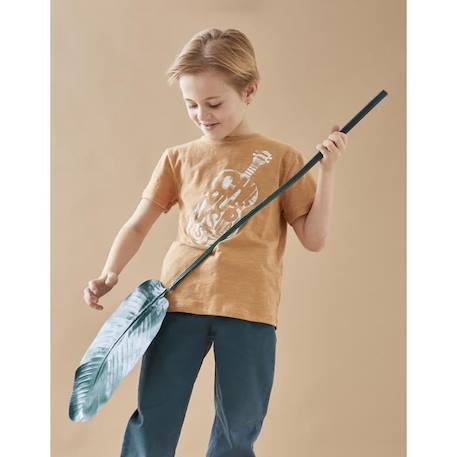 T-shirt imprimé guitare en coton BIO MARRON 1 - vertbaudet enfant 