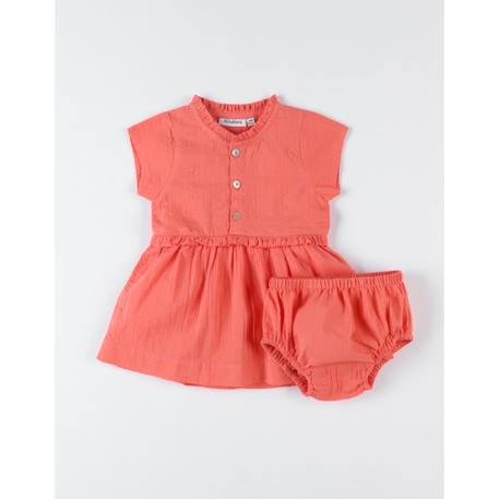 Set robe + bloomer en popeline gaufrée ROUGE 4 - vertbaudet enfant 