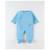 Pyjama 1 pièce en jersey gaufré imprimé rhino BLEU 1 - vertbaudet enfant 