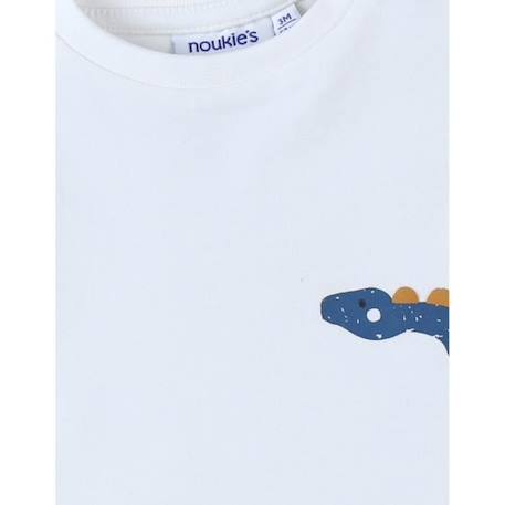 T-shirt manches longues en jersey imprimé dinosaure BLANC 3 - vertbaudet enfant 