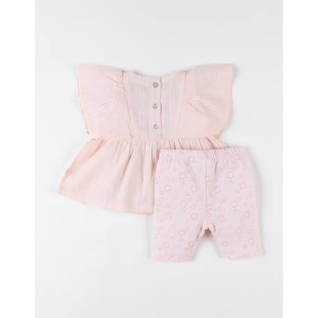 Set blouse uni + legging imprimé ROSE 4 - vertbaudet enfant 