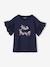 Tee-shirt romantique en coton bio fille écru+marine 5 - vertbaudet enfant 