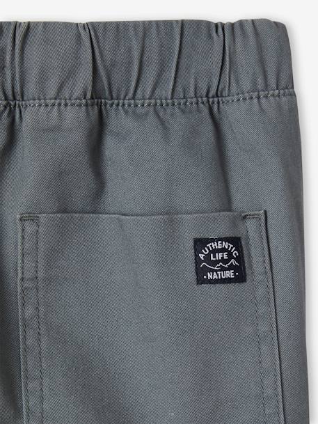 Pantalon garçon battle facile à enfiler bleu glacier+kaki foncé+taupe 6 - vertbaudet enfant 