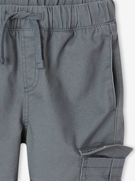 Pantalon garçon battle facile à enfiler bleu glacier+kaki foncé+taupe 4 - vertbaudet enfant 