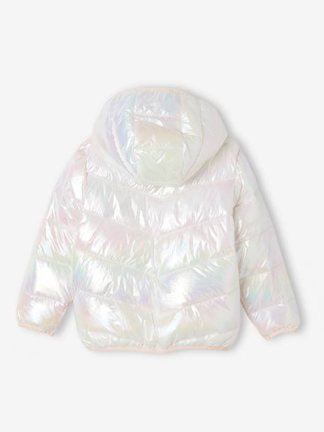 Doudoune fille légère effet brillant écru+métallisée arc-en-ciel 5 - vertbaudet enfant 