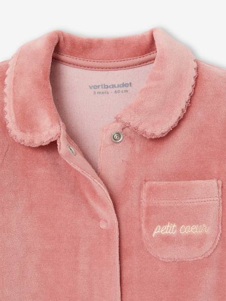 Lot de 2 dors-bien bébé en velours vieux rose 5 - vertbaudet enfant 