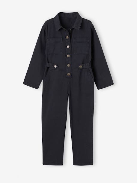 Combinaison fille style worker anthracite 2 - vertbaudet enfant 