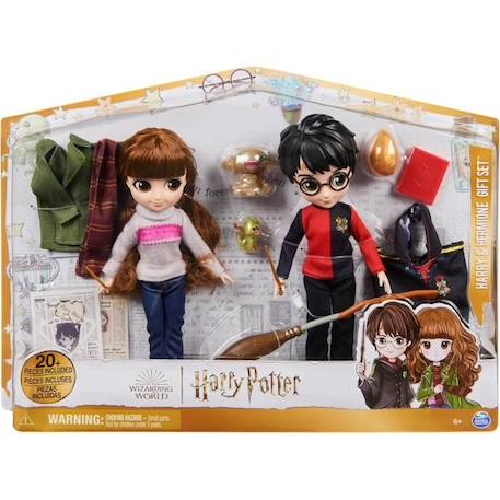 Harry Potter - Coffret Deluxe Poupée 20cm Harry Potter et Hermione - Wizarding World - 4 tenues et 12 accessoires NOIR 6 - vertbaudet enfant 