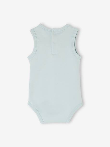 Lot de 5 bodies forme débardeur naissance en coton biologique menthe 7 - vertbaudet enfant 