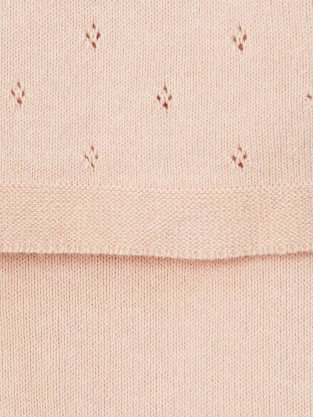 Ensemble bébé pull à collerette pantalon en tricot rose nude 8 - vertbaudet enfant 
