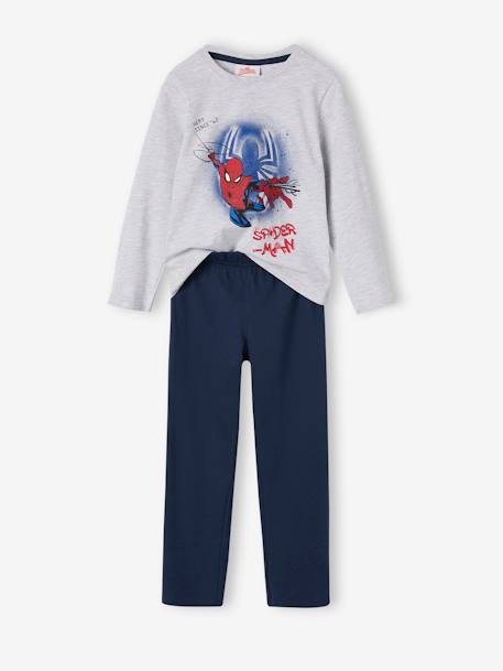 Pyjama bicolore garçon Marvel® Spider-Man Gris chiné/marine 1 - vertbaudet enfant 