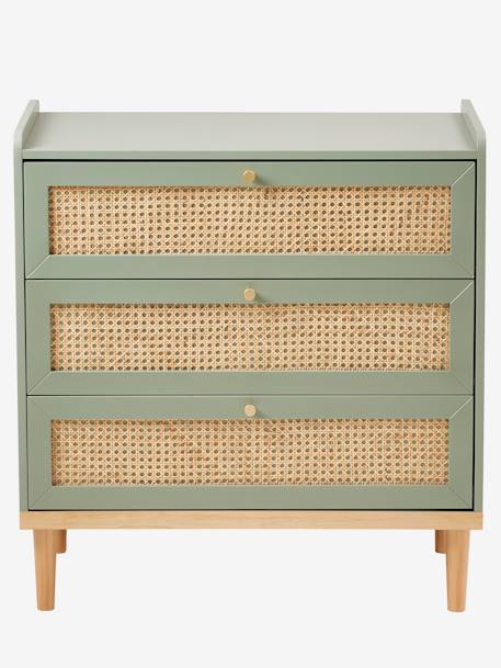 Commode en cannage POÉSIE rose+vert 12 - vertbaudet enfant 