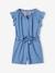 Combishort en denim léger fille manches volantées stone 1 - vertbaudet enfant 