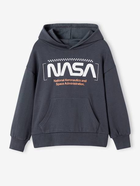 Sweat à capuche garçon bleu ardoise 1 - vertbaudet enfant 