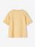 Tee-shirt motif pop fille manches courtes à revers jaune pâle 2 - vertbaudet enfant 