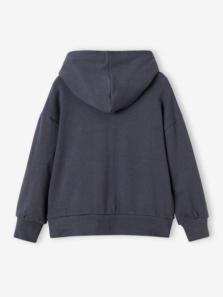 Sweat à capuche garçon bleu ardoise 2 - vertbaudet enfant 