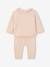 Ensemble bébé pull à collerette pantalon en tricot rose nude 6 - vertbaudet enfant 