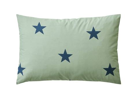 Parure housse de couette enfant et taie d'oreiller DREAM BIG kaki / étoiles marine 5 - vertbaudet enfant 