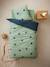 Parure housse de couette enfant et taie d'oreiller DREAM BIG kaki / étoiles marine 2 - vertbaudet enfant 