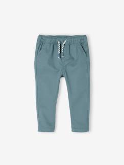 -Pantalon bébé garçon en toile à taille élastiquée