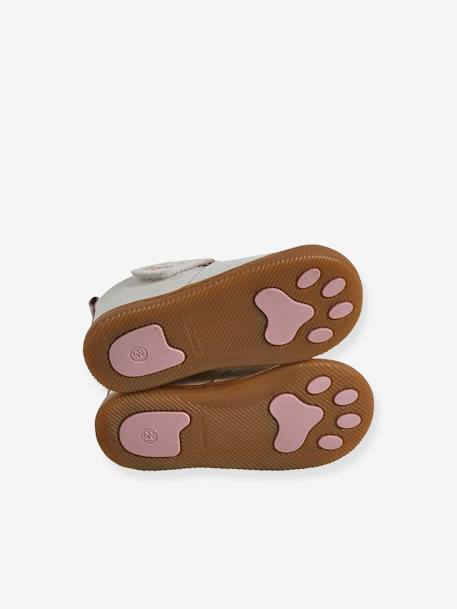 Chaussons bébé toile scratch blanc imprimé+bleu chambray+rose imprimé 5 - vertbaudet enfant 