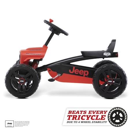 Kart à pédales BERG JEEP Buzzy Rubicon - Rouge - 4 roues - Pour enfants de 9 mois à 5 ans ROUGE 2 - vertbaudet enfant 