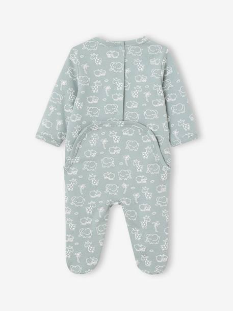 Lot de 3 pyjamas bébé mixtes en interlock BASICS bleu grisé 5 - vertbaudet enfant 