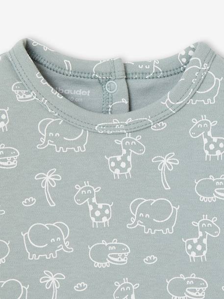 Lot de 3 pyjamas bébé mixtes en interlock BASICS bleu grisé 6 - vertbaudet enfant 