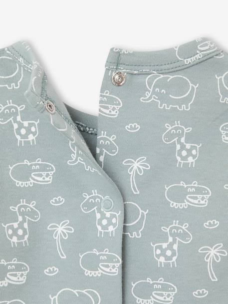 Lot de 3 pyjamas bébé mixtes en interlock BASICS bleu grisé 8 - vertbaudet enfant 