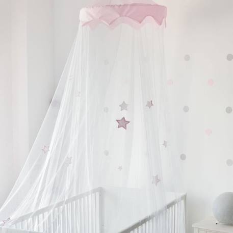 Ciel de lit - Rose - Pour bébé - Voile moustiquaire ROSE 2 - vertbaudet enfant 