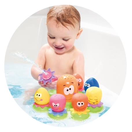 Jouet de bain TOMY - Poulpy et Compagnie - Maman Pieuvre et 8 Bébé Pieuvres - Mixte - A partir de 12 mois ORANGE 2 - vertbaudet enfant 