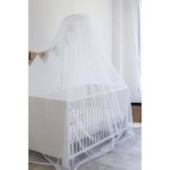 Chambre et rangement-Chambre-Lit bébé, lit enfant-Ciel de lit - Blanc - pour bébé - 100% polyester - 2m