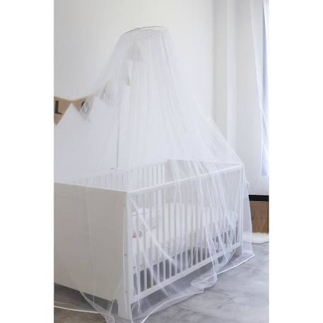 Ciel de lit - Blanc - pour bébé - 100% polyester - 2m BLANC 1 - vertbaudet enfant 