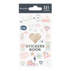 Jouet-Activités artistiques et musicales-Loisirs créatifs-Stickers Autocollants - Icônes Pop Culture - 331 Pièces - Draeger Paris
