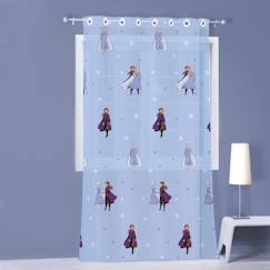 Linge de maison et décoration-Voilage à œillets - FROZEN 2 SISTERS - Anna et Elsa - Bleu - 140x240 cm