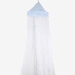 Chambre et rangement-Ciel de lit - Bébé - Garçon - Bleu ciel - Voile moustiquaire - Fixation facile - 100% polyester