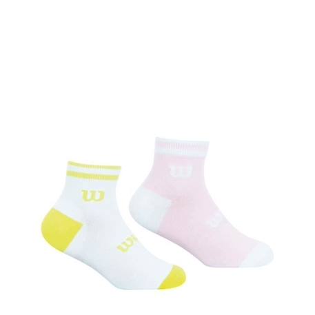 Fille-Sous-vêtement-WILSON Lot de 2 paires de chaussettes basses fille Essentiel Wilson Blanc FILLE