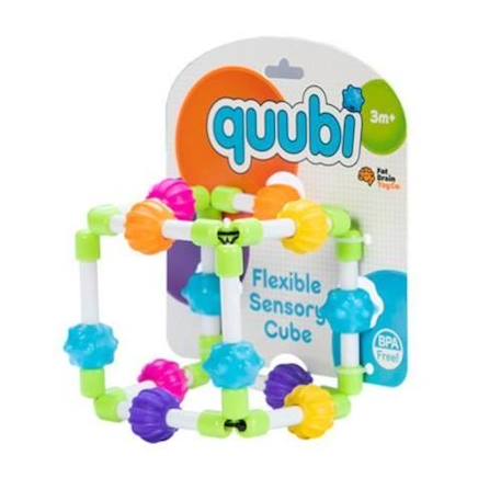 Cube d'activité Quubi - Fat Brain Toys - Multicolore - Bébé - 3 mois et plus BLANC 2 - vertbaudet enfant 