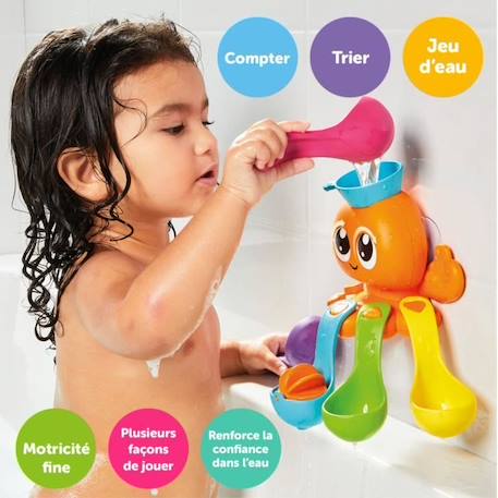 Poulpy d'activités 7-en-1 - TOMY - Jouet de bain éducatif pour bébé - Bleu - 12 mois et plus BLEU 5 - vertbaudet enfant 